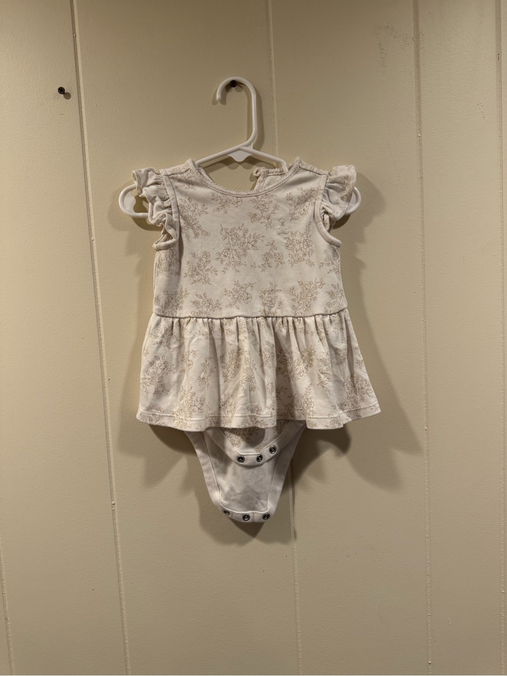 GAP Cream Floral Baby Bodysuit Dress